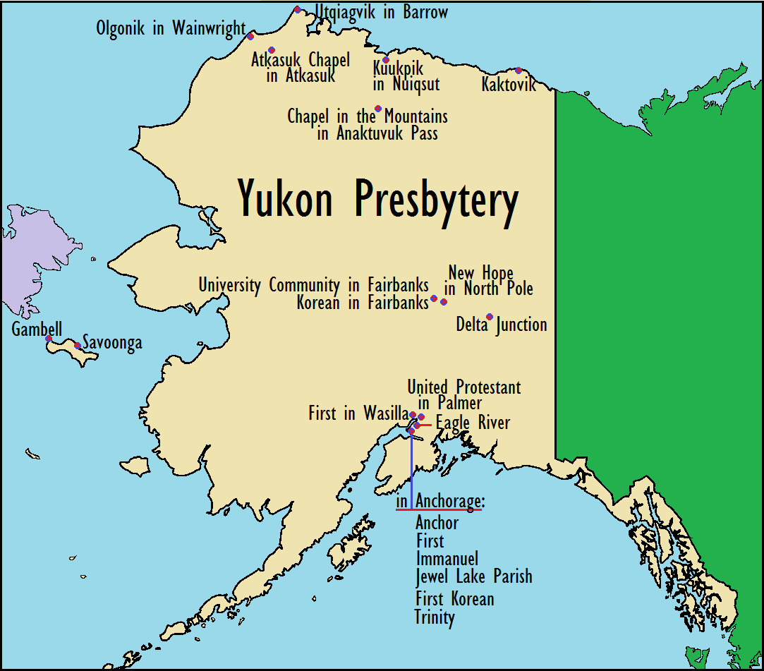 Presbytery of Yukon Map
